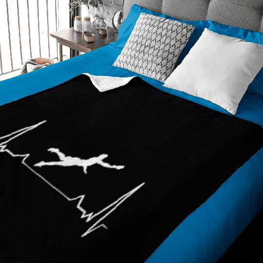 Ultimate Frisbee Heartbeat Baby Blankets
