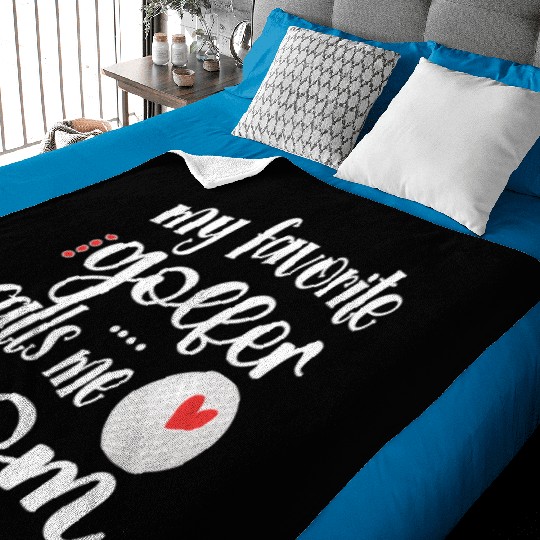 Proud Golfer Mom Golf Mama Of A Golf Player Mother Baby Blankets