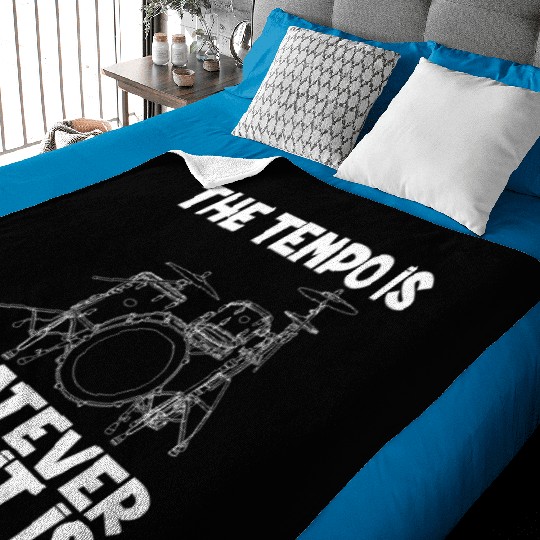 Drum Drummer Drummer Musician Drumsticks Baby Blankets