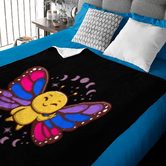 Bisexual Flag Monarch Butterfly Insect Subtle Baby Blankets