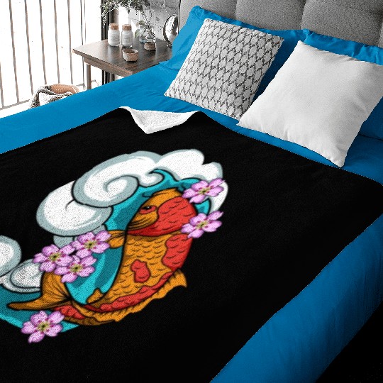 Cherry Blossom Aquarist Gift Baby Blankets