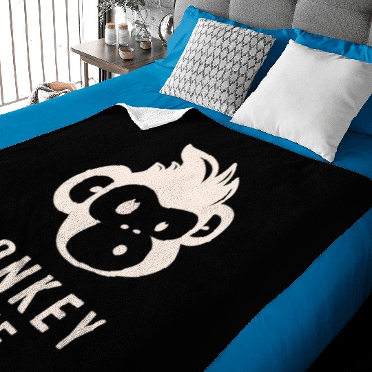 It's Monkey Time Cute Funny Monkey Face Baby Blankets