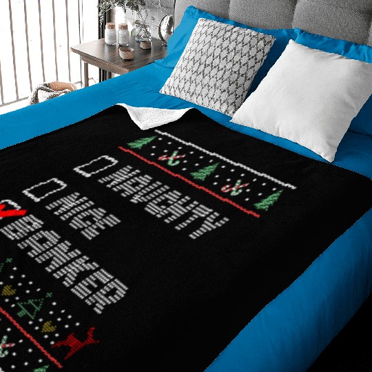 Naughty Nice Banker, Matching Christmas Group Baby Blankets