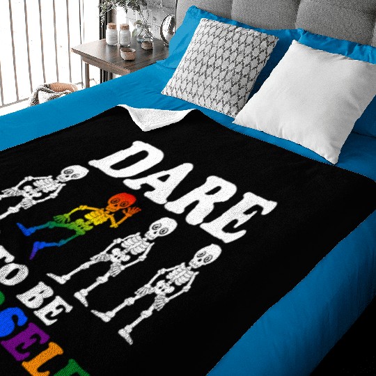 Dare To Be Yourself Baby Blankets Cute LGBTQ Pride