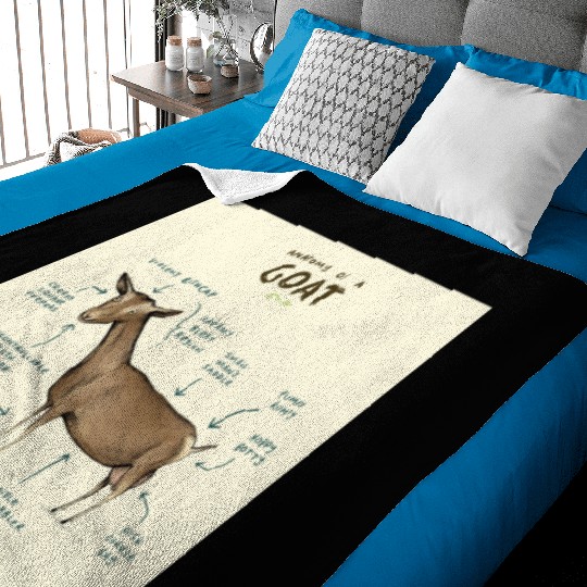 anatomy of a goat greeting card Baby Blankets