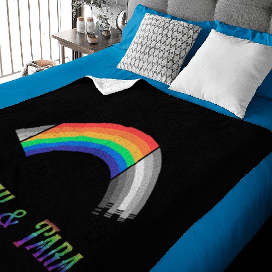 Heartstopper Rainbow Darcy and Tara LBGTQIA+ Baby Blankets