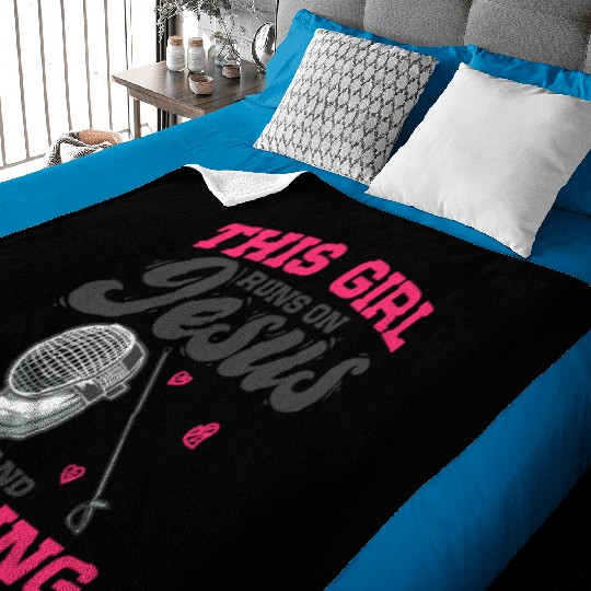 Fencer This Girl Runs On Jesus And Fencing Baby Blankets