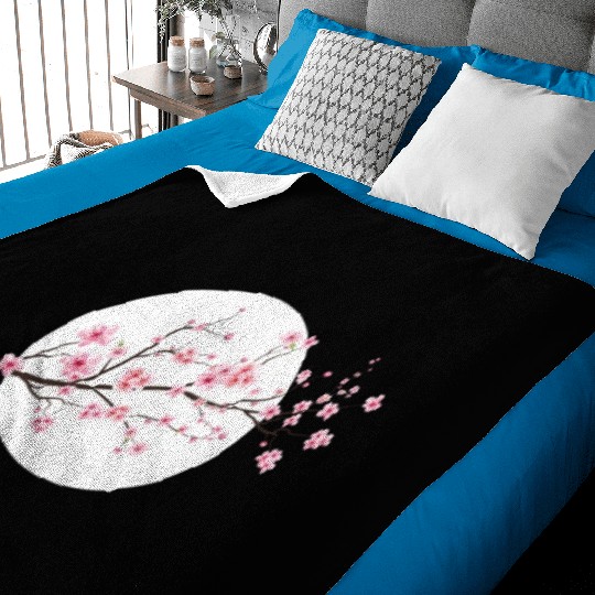 Cherry Blossoms Spring Japan Nature Baby Blankets