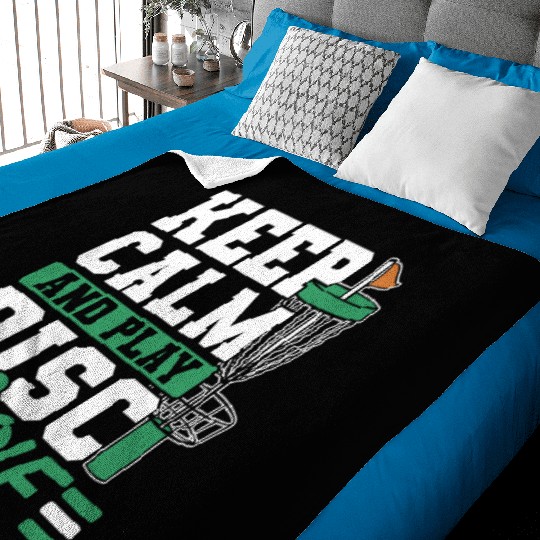 Keep Calm And Play Disc Golf Recreational Tosser Baby Blankets