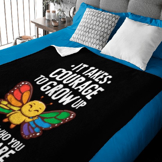 Gay Pride Month Monarch Butterfly Coming Out Of Baby Blankets