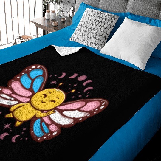 Transgender Monarch Butterfly Trans Subtle Pride Baby Blankets
