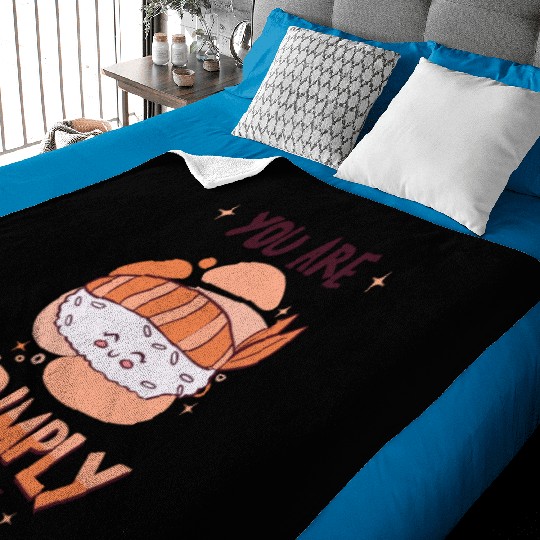 Asian Food Sushi Shrimp Food Sushi Lover Baby Blankets