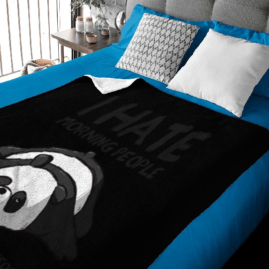 Panda morning Baby Blankets