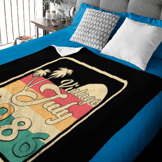 Birthday Greeting For July 1986 Baby Blankets