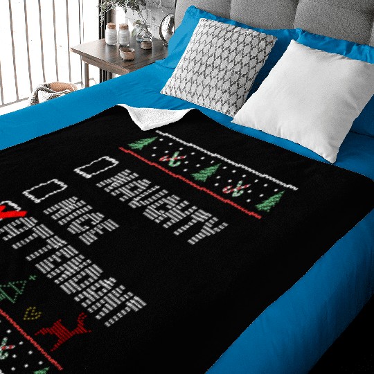 Naughty Nice Attendant, Matching Christmas Group Baby Blankets