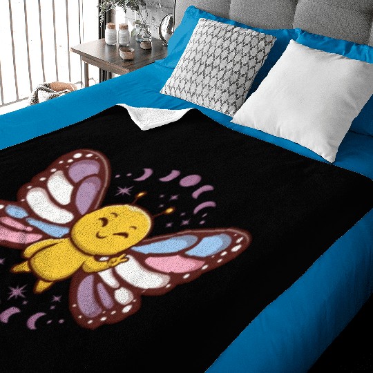Intersex Monarch Butterfly Subtle Discreet Pride Baby Blankets