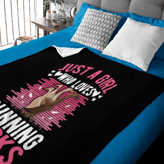 Just A Girl Who Loves Running Ducks Baby Blankets