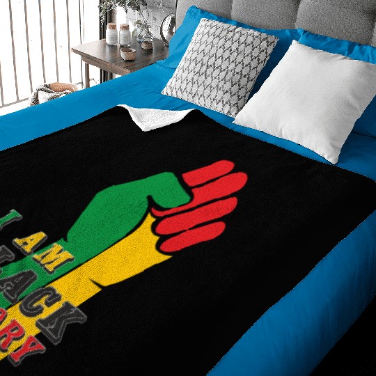 I Am Black History, Juneteenth, Freedom Day Baby Blankets