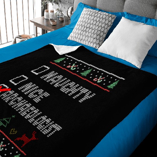 Naughty Nice Archaeologist, Matching Christmas Baby Blankets