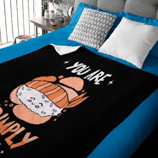 Asian Food Sushi Shrimp Food Sushi Lover Baby Blankets