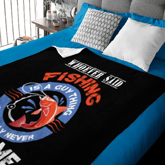 Fishing joke for fishing lovers Baby Blankets
