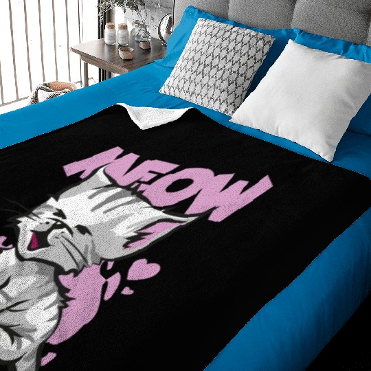 Sweet cute baby cat meow Baby Blankets