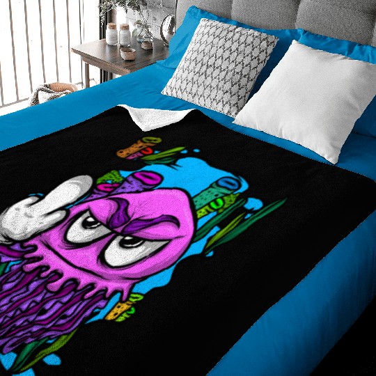 Jelly Fish Middle Finger Jellyfish Baby Blankets