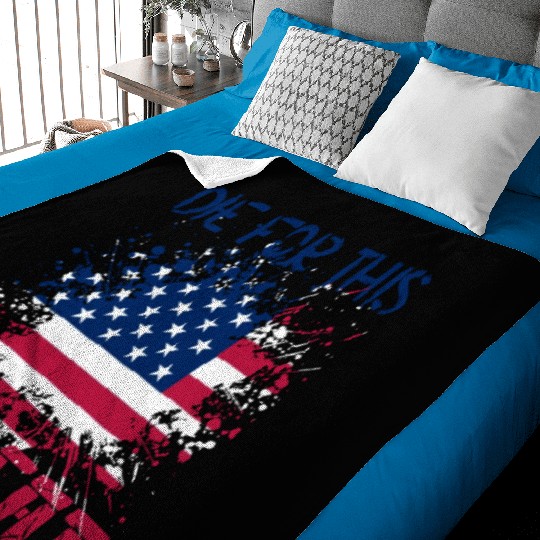 Die For This Hellcat- Vintage US Flag Baby Blankets