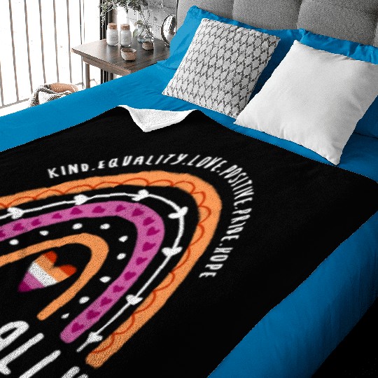 Proud Ally Lesbian Pride Rainbow Baby Blankets