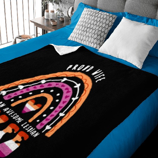 Proud Wife Awesome Lesbian Wife Baby Blankets