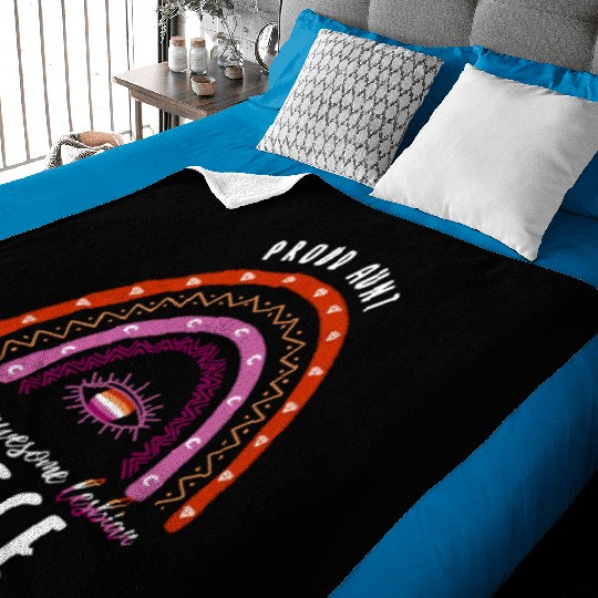 Rainbow Aunt Lesbian Niece Baby Blankets