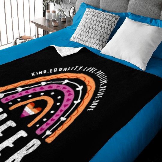 Queer Lesbian Pride Rainbow Baby Blankets
