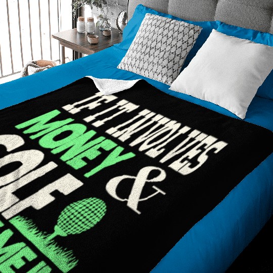 Money and golf Baby Blankets