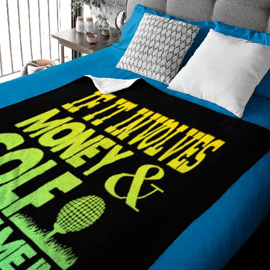 Money and golf Baby Blankets
