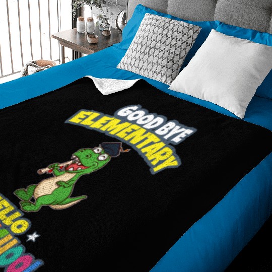 Good Bye Elementary Hello Middle School Graduation Baby Blankets