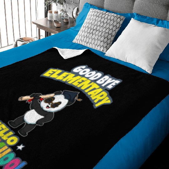 Good Bye Elementary Hello Middle School Graduation Baby Blankets