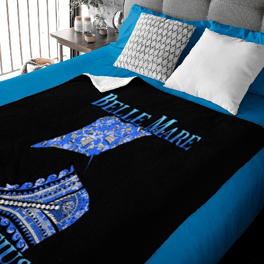 Belle Mare Vacation Tribal Stingrays Baby Blankets