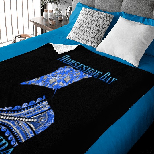 Horseshoe Bay Vacation Tribal Stingrays Baby Blankets