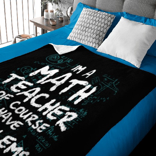 Math Teacher Art Statistics Algebra Mathematics Baby Blankets