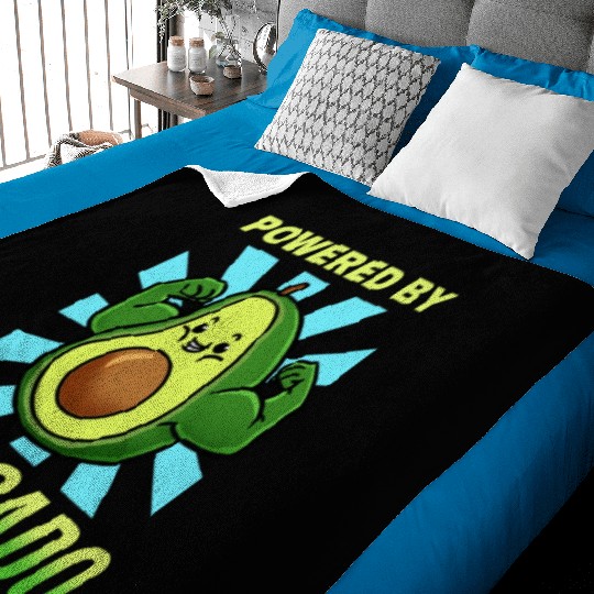 Powered By Avocado For Avocado Lover Baby Blankets