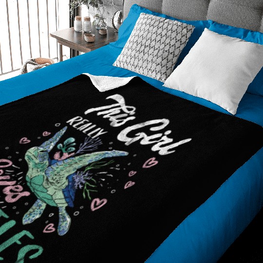 Turtle Relaxed Chilling Sea Ocean Beach Baby Blankets