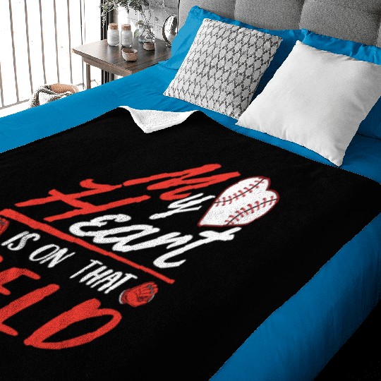 Baseball Mom Son Baseball Lover Baby Blankets