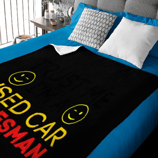 Trust Me I'm a Used Car Salesman (Gold & Red) Baby Blankets