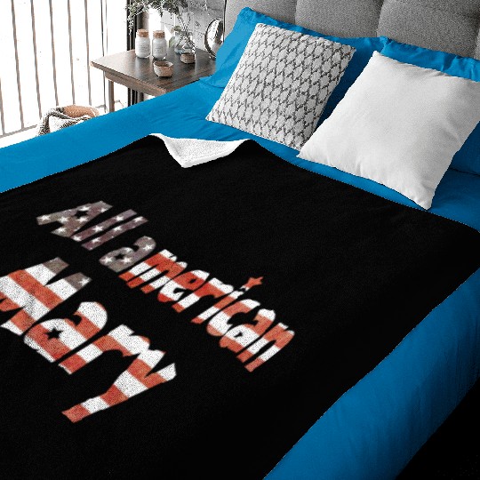 All American Mary 4th of July Baby Blankets for Mary