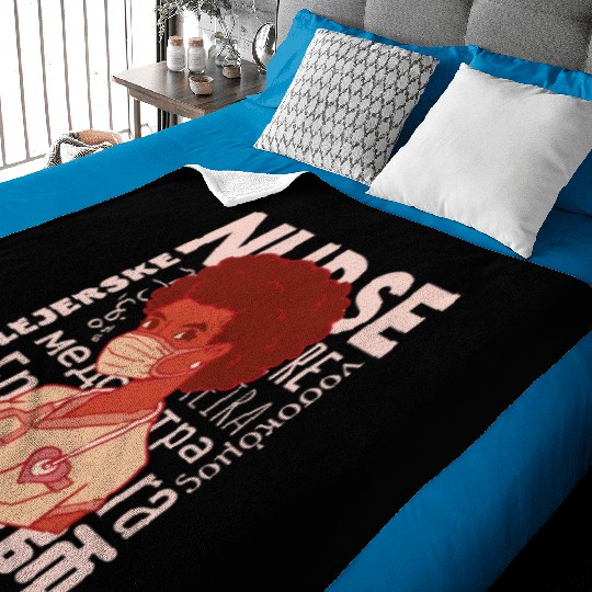 Nurse Afro Woman Doctor Nurse Afro Woman Doctor gi Baby Blankets