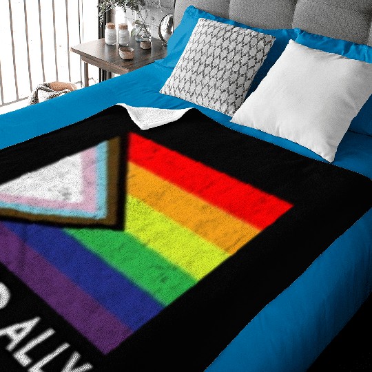 Proud Ally | Pride Month LGBTQ Black Pride Flag Baby Blankets