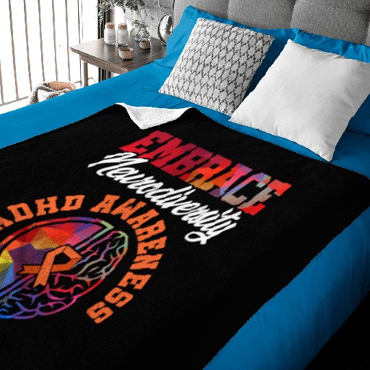 ADHD Awareness Embrace Attention Deficit Warrior Baby Blankets
