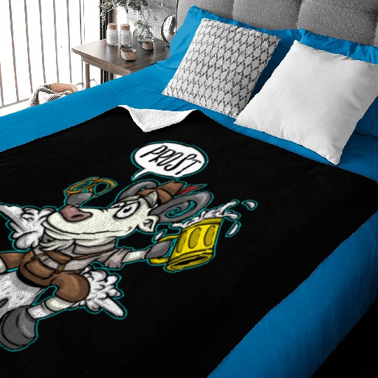 Goat Beer Pretzel Bavarian Leather Trousers Beer Baby Blankets