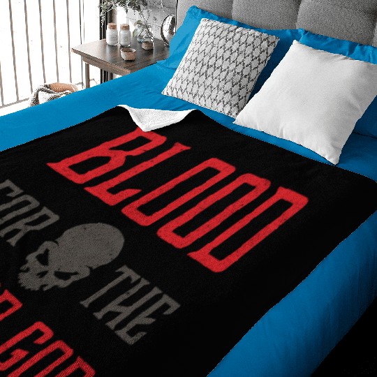 Blood For The Blood God Skull Baby Blankets