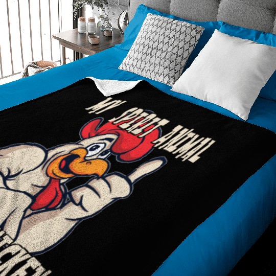 Farmer spirit animal is a chicken farming farmers Baby Blankets